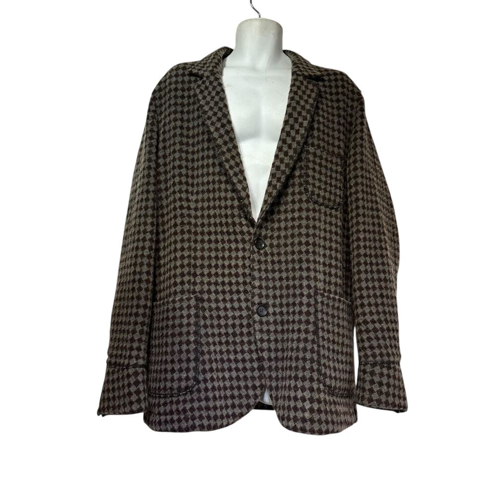 elemente clemente geometric wool button front blazer EU Size 6 US XL